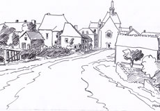 illustration entrée du village